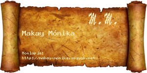 Makay Mónika névjegykártya